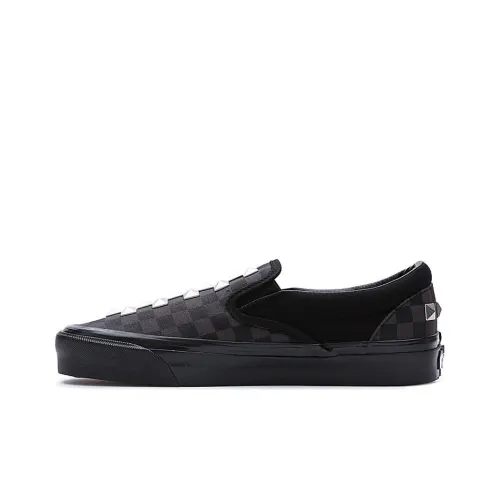 Vans Slip On Series Low Топ Скейтборд Кроссовки Унисекс Черный