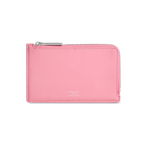 Balenciaga Гладкая Телячья Кожа Кошелек Держатель для Карт Стандартный Женский Розовый