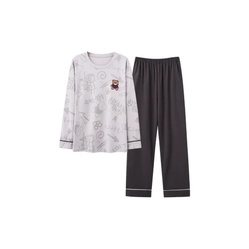 THREEGUN Sq9906 Серый Мужской Пижамный Комплект