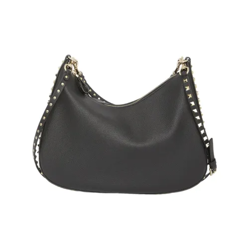 Valentino Rockstud Телячья кожа Портативная Сумка через плечо Сумка на плечо Женская Черная
