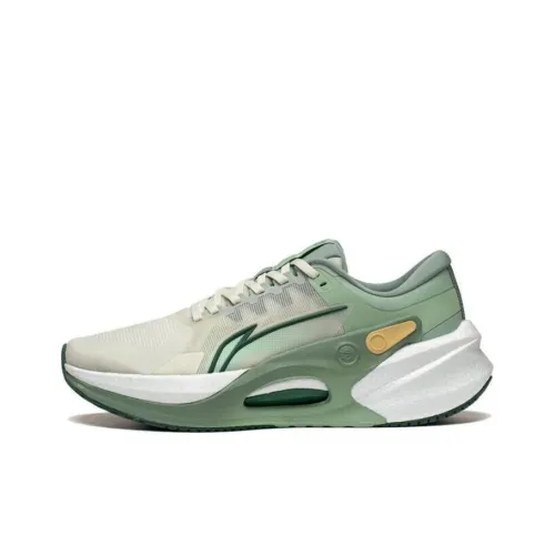 LINING Furious Rider 7,0 Устойчивые к истиранию Низкие Кроссовки для Бега Мужские Зеленые