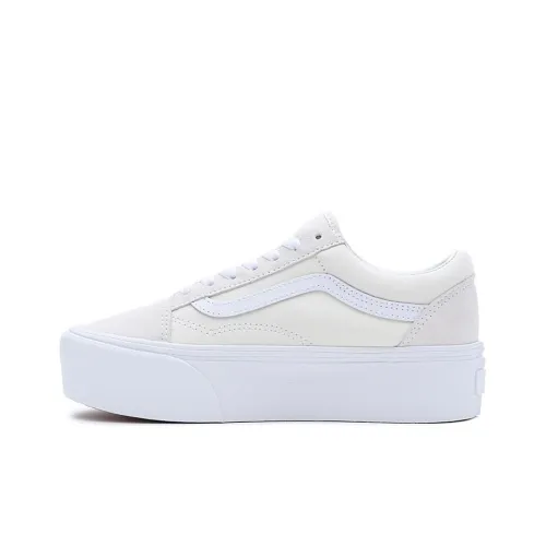 Vans Old Skool Stackform MONO Устойчивый к истиранию Дышащие Низкие Кроссовки для скейтбординга Унисекс Белые