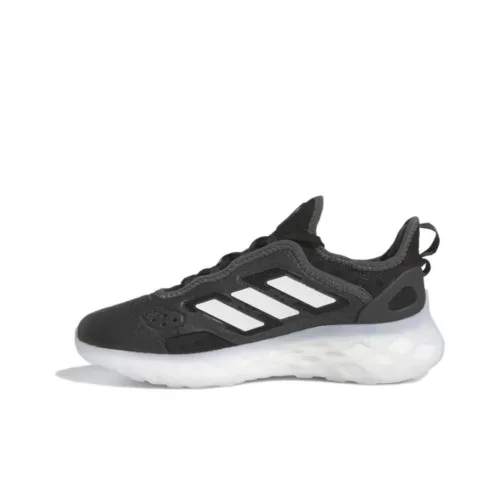 Adidas Web Boost Амортизаторы Slip-resistant Abrasion-resistant Низкий топ Беговые кроссовки Женские Черный белый