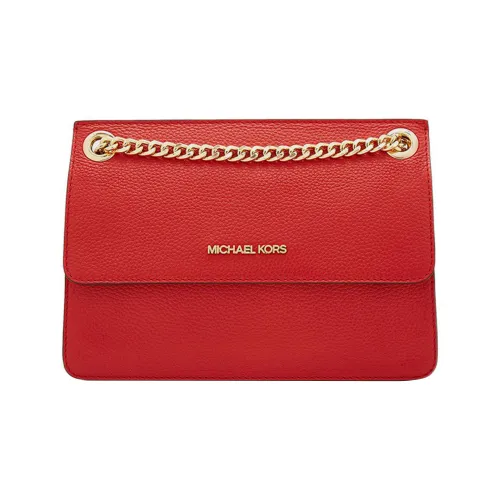 MICHAEL KORS Kathy Коровья крупнозернистая текстильная кожа Маленькая квадратная сумка через плечо Сумка Средний размер Женский Красный