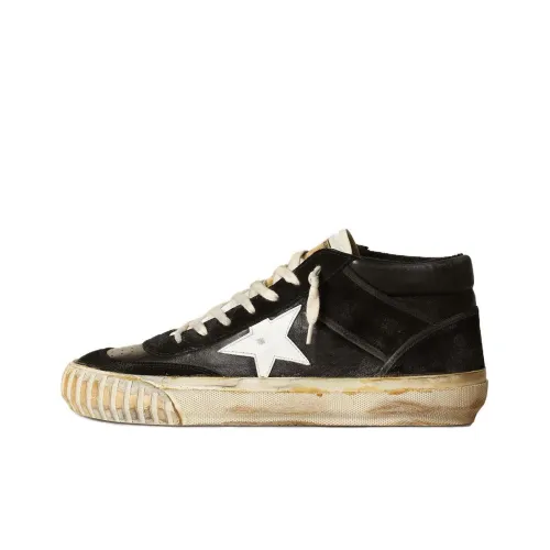 Golden Goose Mid Star MID Топ Скейтборд Кроссовки Мужские Черные
