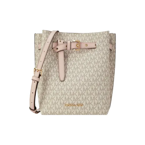MICHAEL KORS Эмилия Искусственная кожа Ведрообразная сумка Сумка через плечо Сумка через плечо Маленькая женская Светло-серый