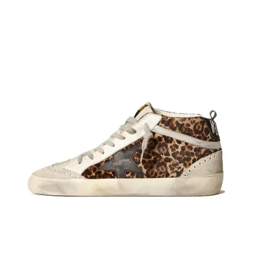 Golden Goose Mid Star Скейтборд Кроссовки MID Топ Бежевый Женские