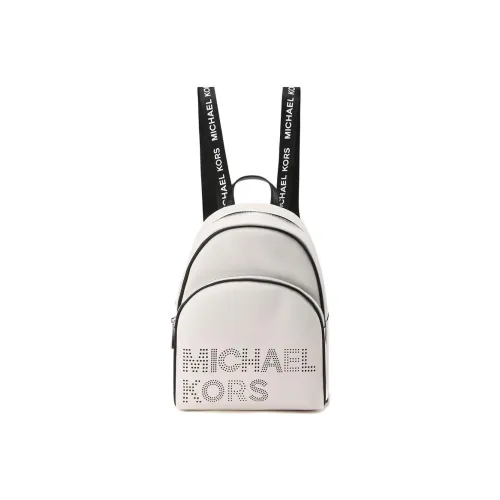 MICHAEL KORS Abbey Artificial Leather Backpack Medium Unisex White