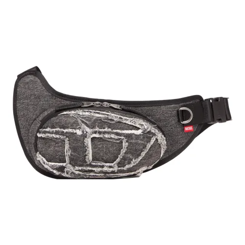 DIESEL Хлопок с Полиэстером Слинг Сумка Одно Плечо Через Плечо Бананка Стандартная Мужская Черная