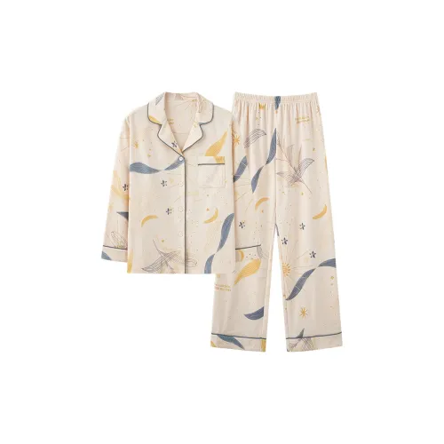 THREEGUN Sq9205 Абрикос Женские Пижамные комплекты