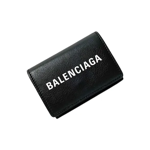 Balenciaga Кожа Монета Кошелек Кошелек Мини Унисекс Черный