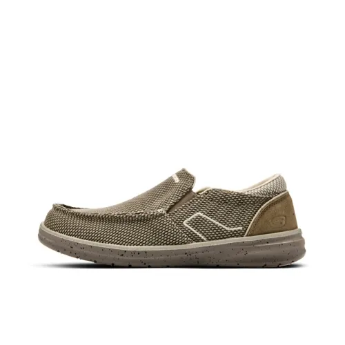 Skechers Relaxed Fit Амортизация Дышащий Легкий Низкий Топ Casual Мужской Тауповый