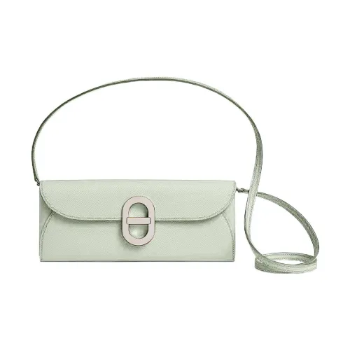 HERMES Chaine D'Ancre To Go Эпсомская кожа Кошелек Сумка через плечо Женская Пузырьковый зеленый