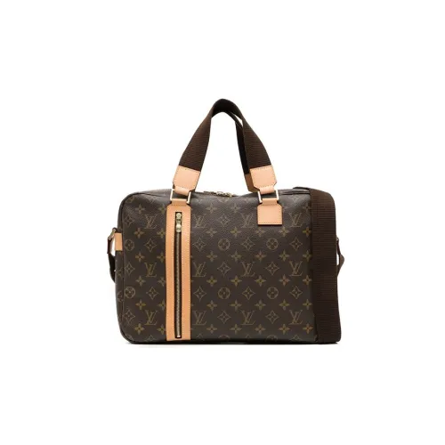 LOUIS VUITTON Сумка из холста Briefcase Сумка через плечо Сумка через плечо Женская Верблюжий коричневый