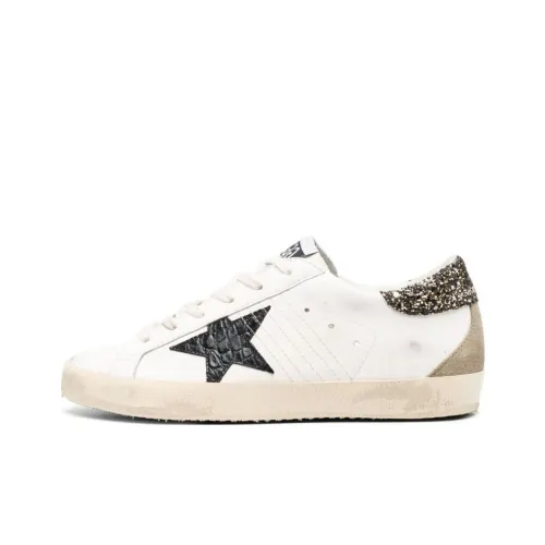Golden Goose Супер Звезда Low Топ Кроссовки для скейтбординга Женские Белые Потертые