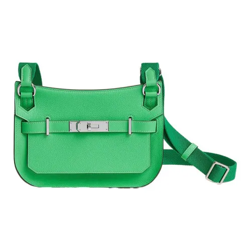 HERMES Jypsiere Evercolor Телячья кожа Сумка через плечо Мини Женская Комикс Зеленый