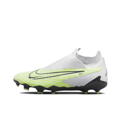 Nike Phantom GX FG Твердый грунт Естественная трава Противоскользящий Устойчивый к истиранию Футбольные бутсы Унисекс Зеленый Белый Черный