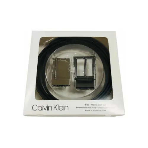 Calvin Klein Кожаные ремни Синий Черный Мужской