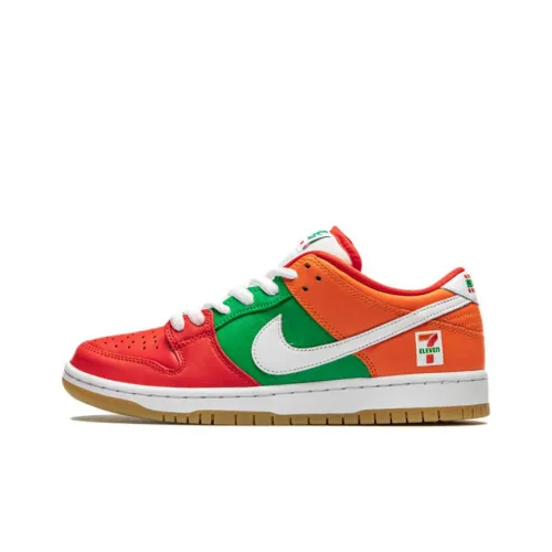 7 ELEVEN x Nike Dunk SB Устойчивые к истиранию Низкие Кроссовки для скейтбординга Мужские Чилийский Красный