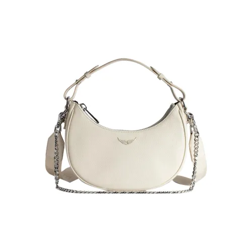 Zadig Voltaire Сумка через плечо из коровьей кожи мини-сумка женская цвет экрю