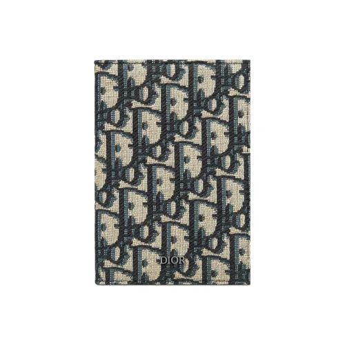 DIOR Ткань Passport HOLDER Мужской Бежевый Черный