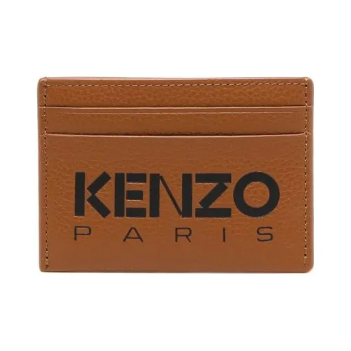 KENZO GRAIN LEATHER Кошелек Держатель для карт Мужской Коричневый