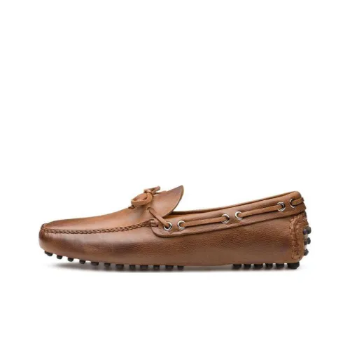 Car Shoe Лоферы с резиновой подошвой, низкий топ, коричневый, мужской
