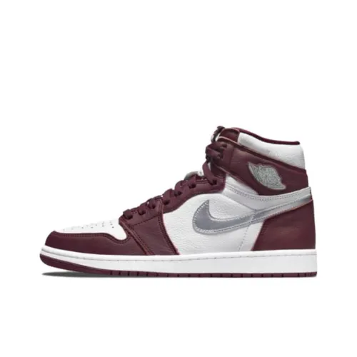 Jordan Air Jordan 1 Slip-resistant Abrasion-resistant High Top Vintage Basketball Shoes Unisex Red Джордан Эйр Джордан 1 Противоскользящий Устойчивый к износу Высокий Топ Винтажные Баскетбольные Кроссовки Унисекс Красный