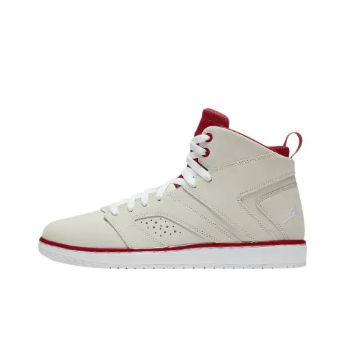 Jordan Flight Легенда Flight Legend Устойчивый к истиранию Противоскользящий Высокий топ Винтажные баскетбольные кроссовки Мужские Бежевые