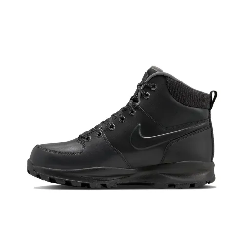 Nike Manoa Slip-resistant Abrasion-resistant High Top Streetwear Men's Black Найк Manoa Противоскользящий Устойчивый к истиранию Высокий Топ Уличная Обувь Мужская Черный