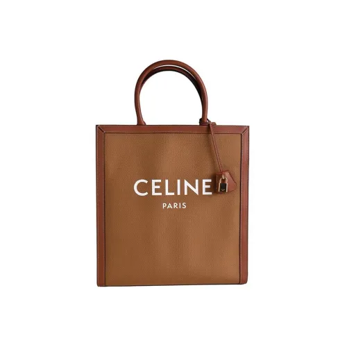CELINE Холст и кожа Сумка Женская Коричневая