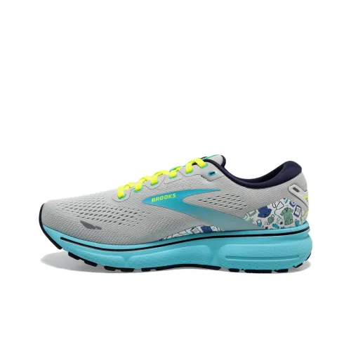 Brooks Ghost 15 Устойчивые к истиранию Низкие Беговые кроссовки Женские Серый Синий
