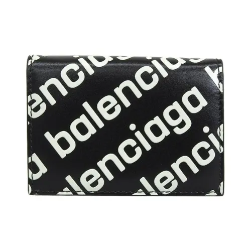 Balenciaga Кожа Держатель для карт кошелек Стандартный Женский Черный Белый