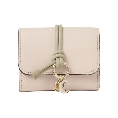 Chloe Alphabet Яркий Телячья кожа Кошелек Маленький Женские Цементный Розовый