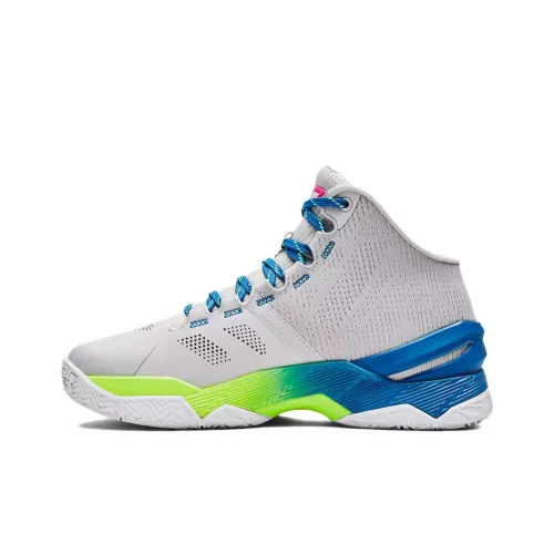 Under Armour Curry 2 Детские баскетбольные кроссовки High Топ Серый Унисекс