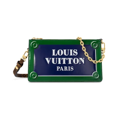 LOUIS VUITTON LEXINGTON Телячья кожа Кожа Сумка через плечо Женская Коричневый зеленый Синий