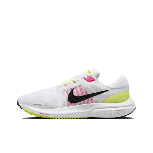 Nike Air Zoom Vomero 16 Slip-resistant Abrasion-resistant Low-top Беговые кроссовки Мужские Белый Розовый Черный