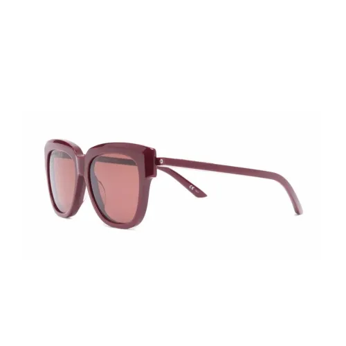 Balenciaga Ацетат Нерегулярная форма Солнцезащитные очки Женские Темно-красный