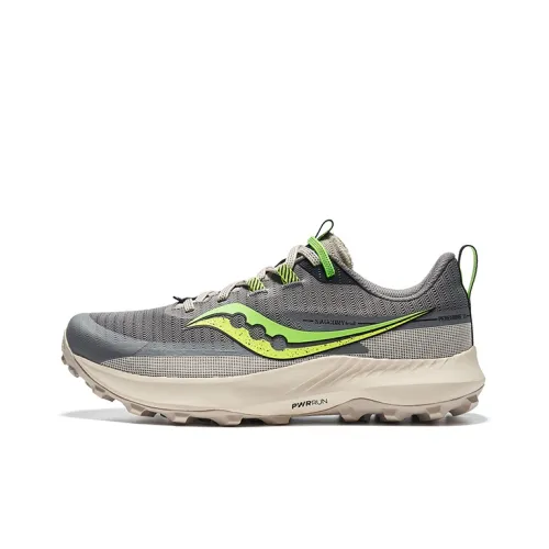 Saucony Peregrine 13 Peregrine Falcon 13 Low Top Trail Беговые кроссовки Мужской Серый Зеленый