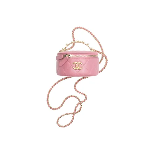 CHANEL Lambskin One Shoulder Crossbody Косметичка Женская Pink