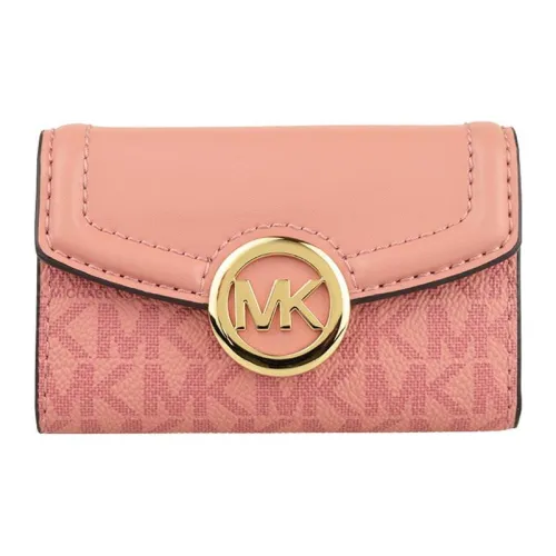 MICHAEL KORS PVC с кожаными вставками Key Pouch Стандартный Женский Розовый