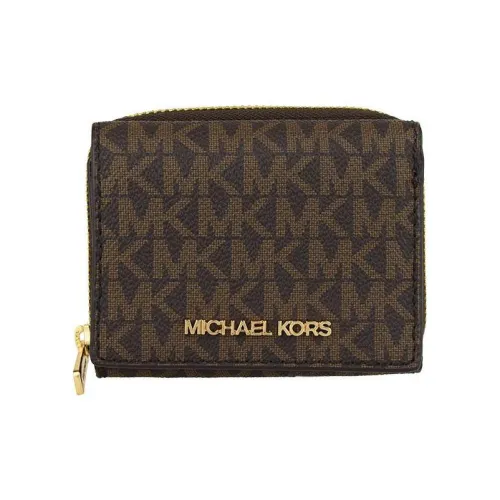 MICHAEL KORS PVC Кошелек Мини Женский Коричневый