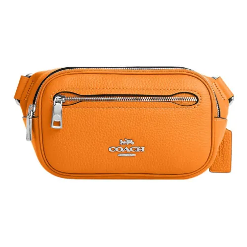 COACH Сумка через плечо из кожаной ткани одно плечо через плечо мини женская оранжевая