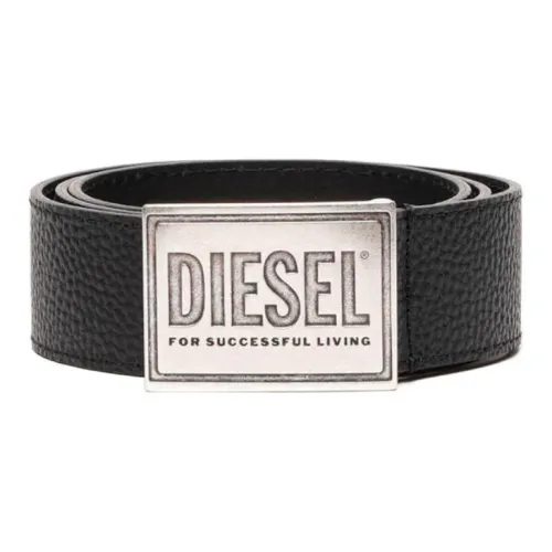 DIESEL Ремни из коровьей кожи, черные, мужские