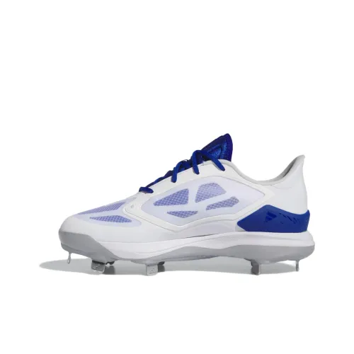 Adidas Purehustle 3 Slip-Resistant и Breathable Низкий Топ Бейсбольная Обувь Унисекс Синий Белый