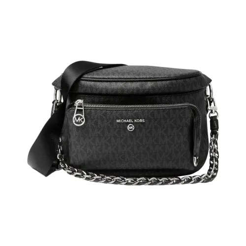 MICHAEL KORS Slater Холст Сумка через плечо Сумка через плечо Сумка среднего размера Женская Черная