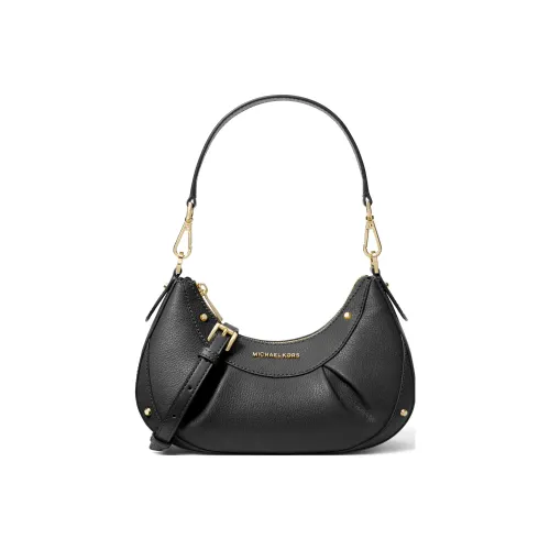 MICHAEL KORS Коровья кожа Сумка через плечо Маленькая Женская Черная Яшма CAMEL