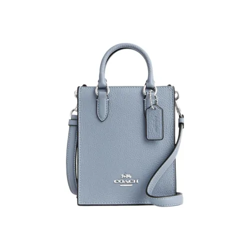 COACH Сумка Tote из кожаной ткани сумка для покупок сумка через плечо мини сумка женская туманно-серый