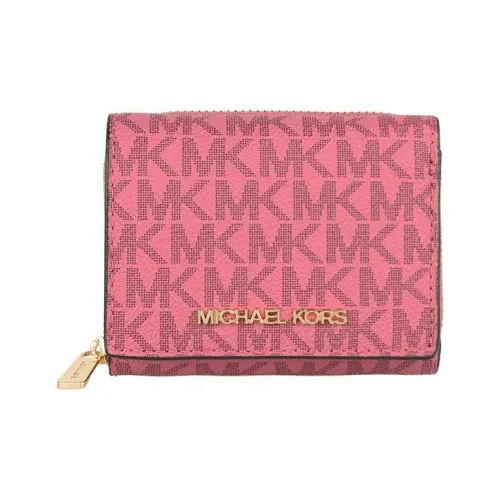 MICHAEL KORS Кожа Кошелек Мини Женский Темно-Розовый