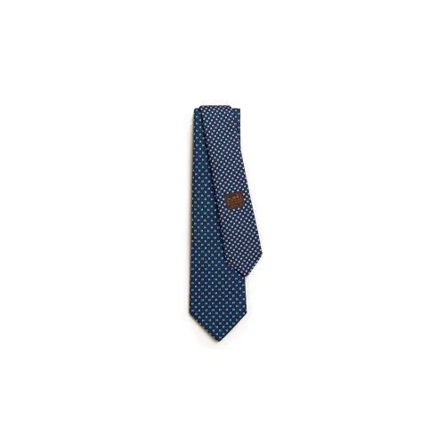 HERMES Medor Ties Men's Dark Blue